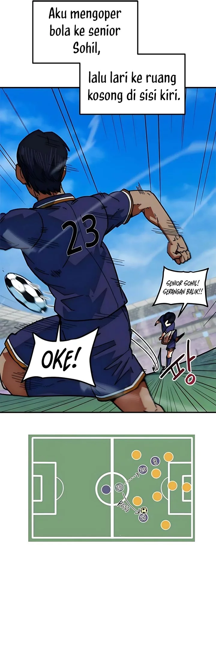 I’m Being Misunderstood as a Soccer Genius Chapter 48 Gambar 54