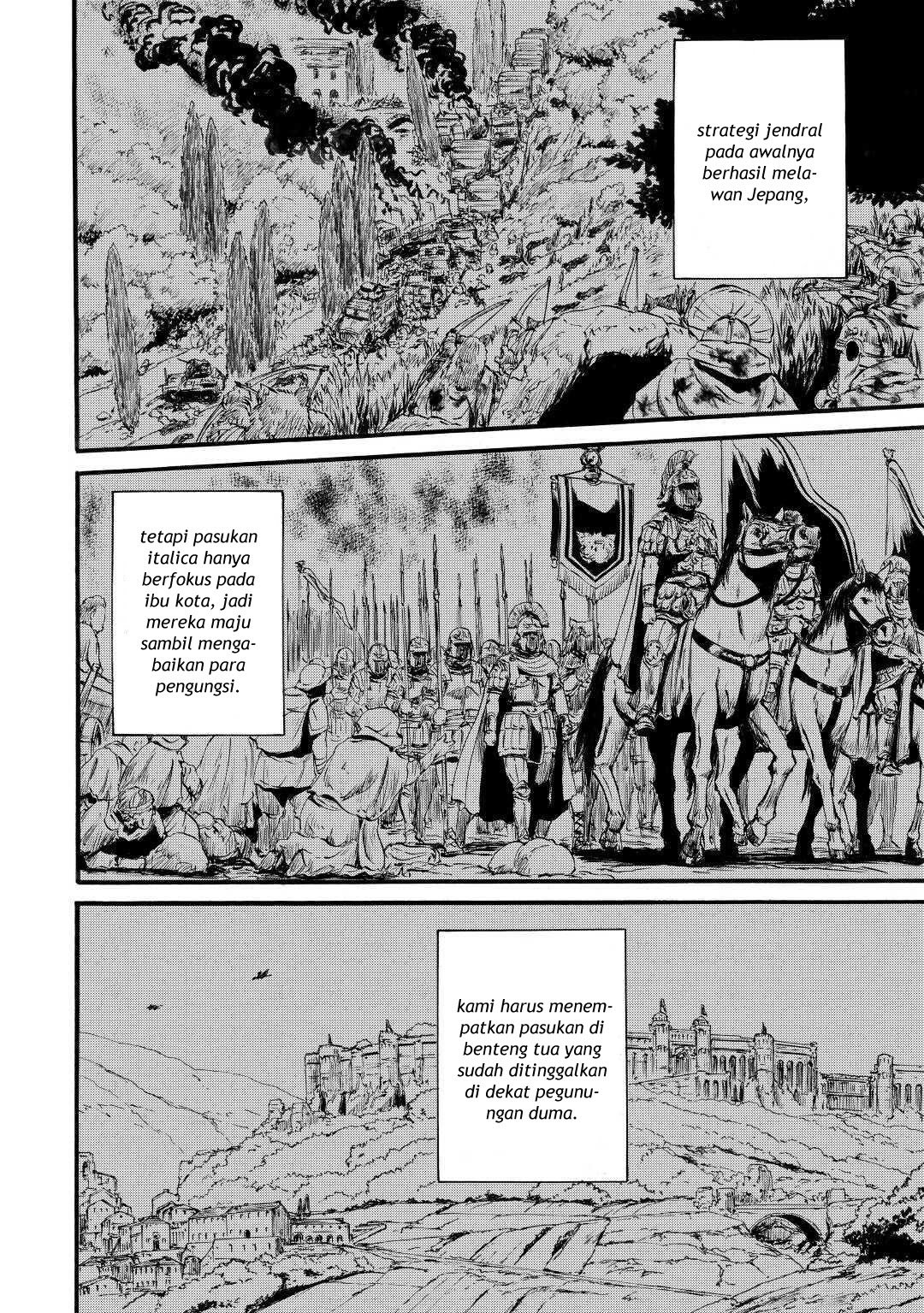 Gate – Jietai Kare no Chi nite Kaku Tatakeri Chapter 96 Gambar 22